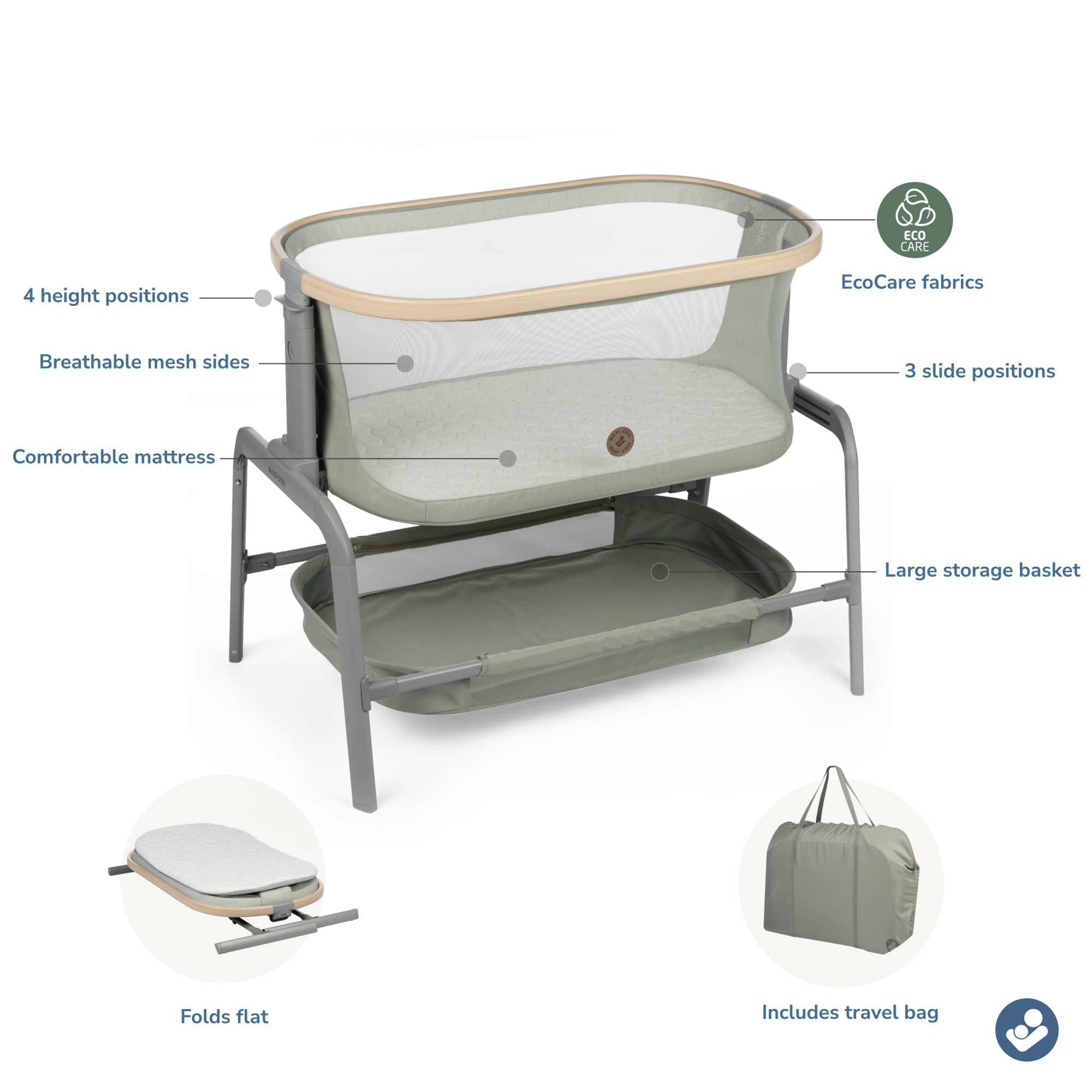 Iora Bedside Bassinet