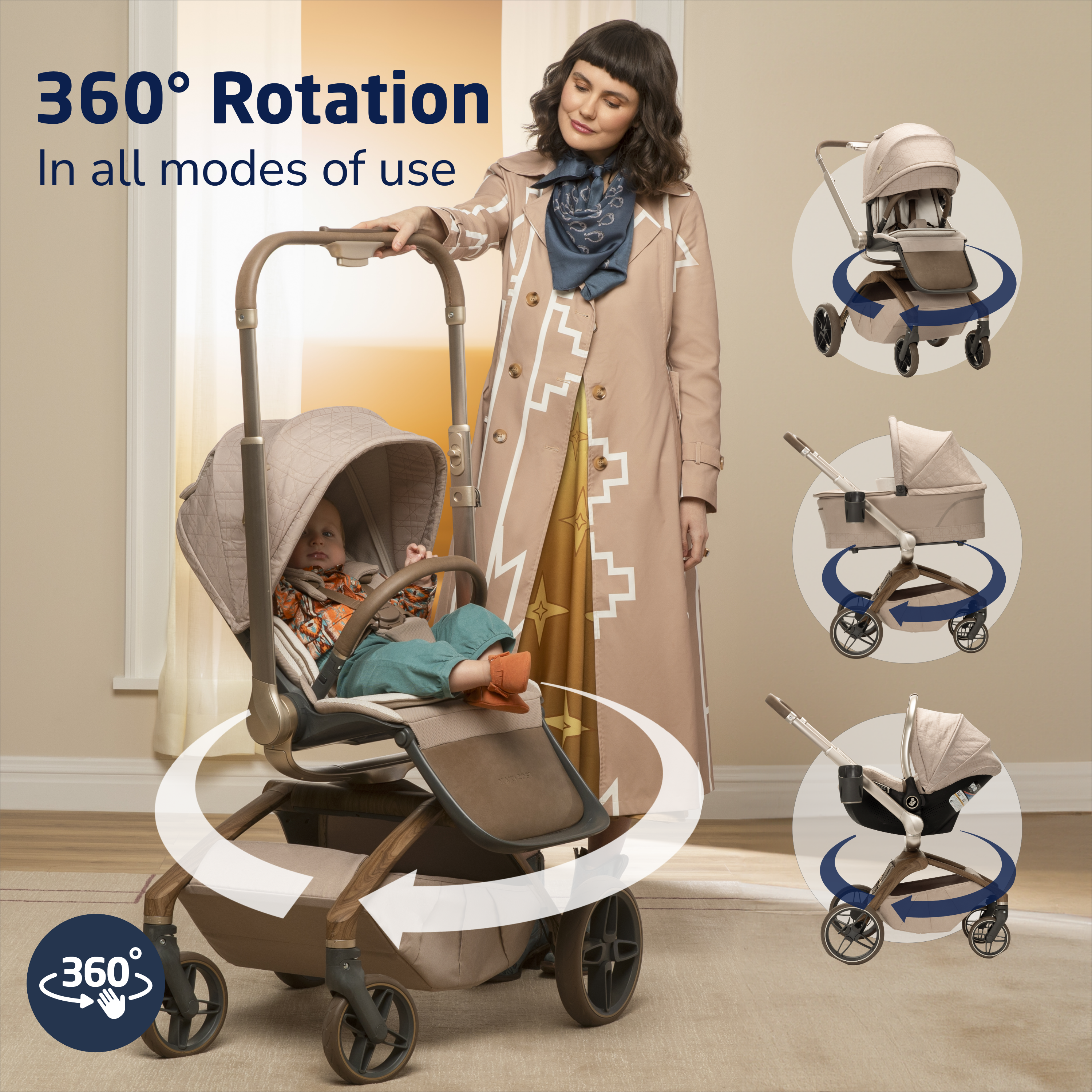 Tana 360° Rotating Travel System with Peri™ 180° in Natural Heritage